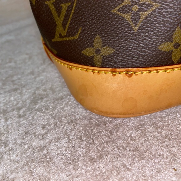 VINTAGE LOUIS VUITTON MONOGRAM ALMA PM BROWN LEATHER CANVAS SATCHEL/HANDBAG - Picture 11 of 16